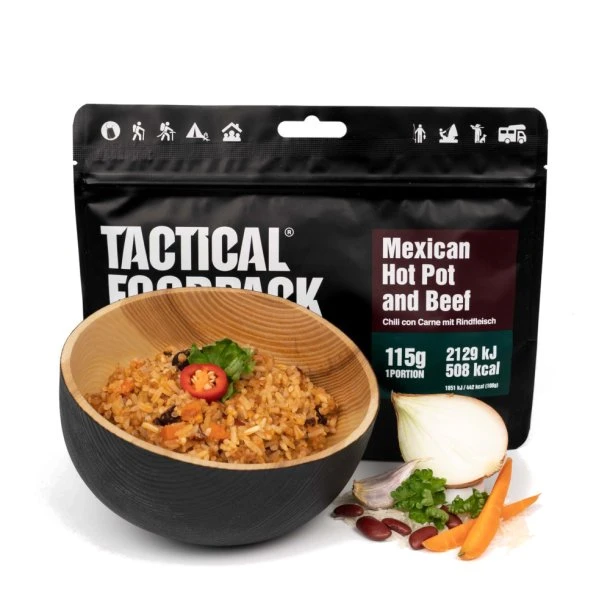 Tactical Foodpack - Mexicansk Gryderet Med Oksekød 508 Kcal 1 Tactical Foodpack - Mexicansk Gryderet Med Oksekød 508 Kcal