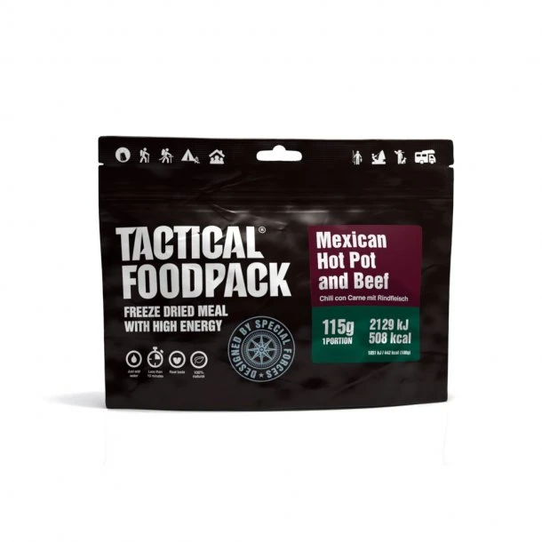 Tactical Foodpack - Mexicansk Gryderet Med Oksekød 508 Kcal 2 Tactical Foodpack - Mexicansk Gryderet Med Oksekød 508 Kcal - Billede 2