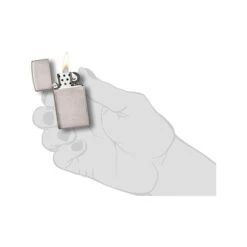 Zippo - Slim Brushed Chrome Lighter -Nordis Camping Butik zippo 1600 slim brushed chrome 04.w610.h610.fill