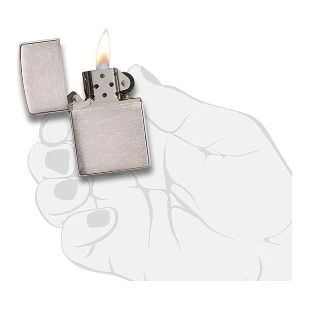 Zippo - Brushed Chrome Lighter 4 Zippo - Brushed Chrome Lighter - Billede 4